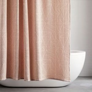 Organic Triangle Waffle Shower Curtain